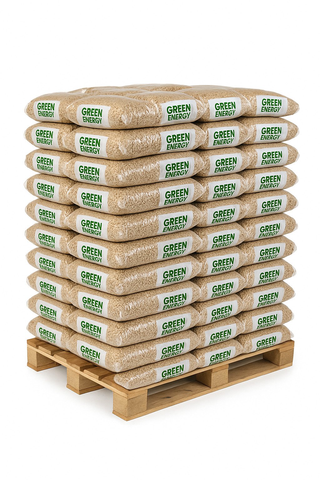 Pellets de granulés Green Energy en Palette de 65 sacs de 15 kg