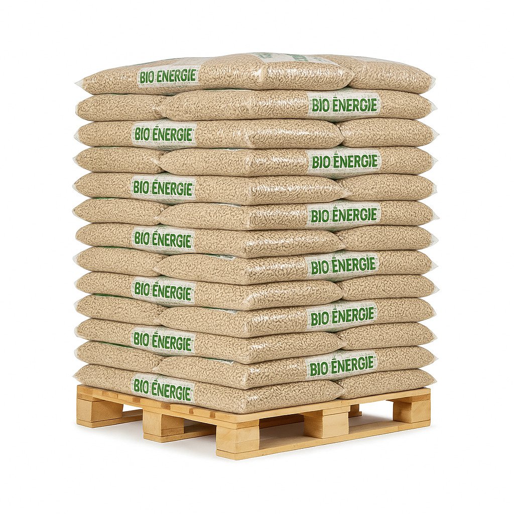Pellets de granulés Bio Énergie en Palette de 66 sacs